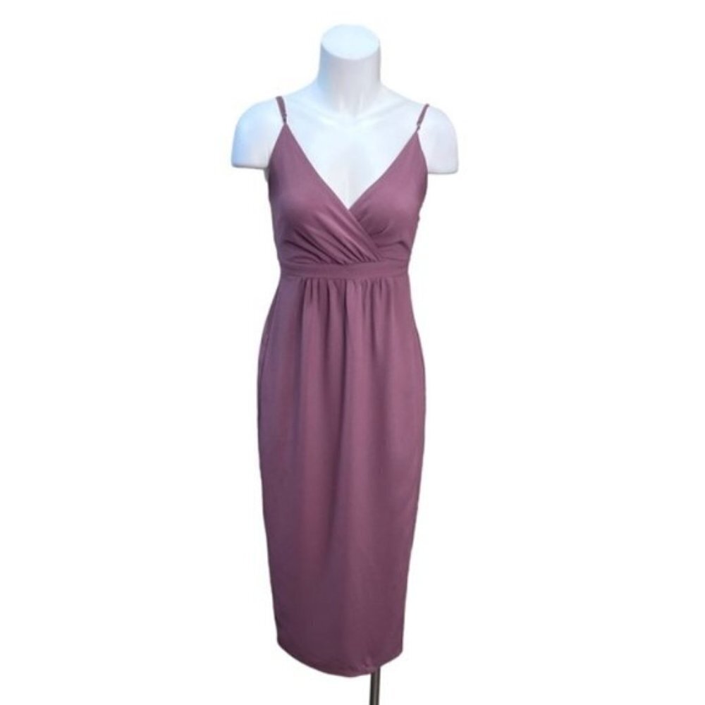 Park & Fifth Faux Wrap Vneck Maxi Dress Size 2 Bridesmaid Feminine Romantic